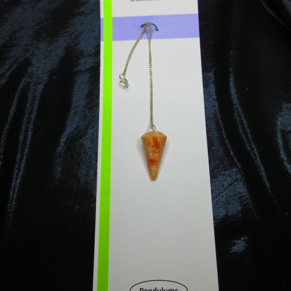 Sunstone Gemstone Dowsing Pendulum Meditation Tool - Picture 3 of 4